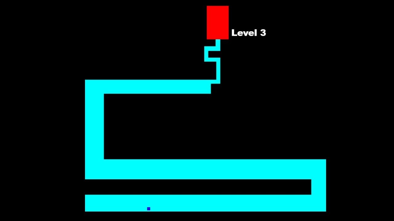 Level 3 of The Maze flash game.
